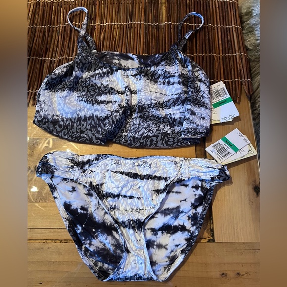 Lucky Brand Swimwear “Untamed” Ruffle 2 Piece Bikini Set Sz L - Picture 11 of 14